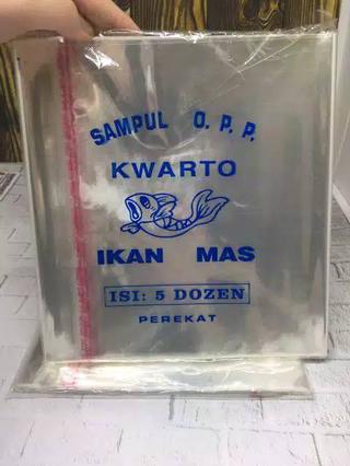 Jual Sampul Buku Bening Plastik Kwarto OPP Ikan Mas ( 1 Pak ) | Shopee