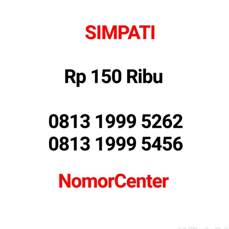 Nomor Cantik Simpati 1999 5262 Tengah Tahun 1999 Rapi