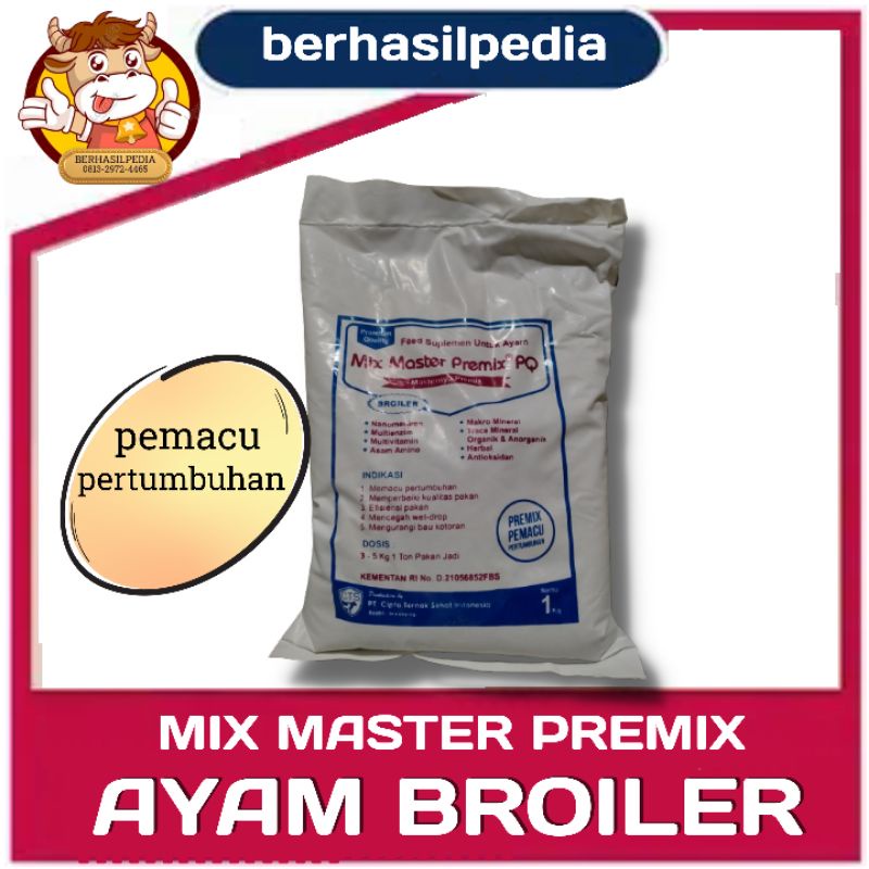 MIX MASTER AYAM BROILER | Suplemen Pakan Pemacu  Pertumbuhan AYAM BROILER