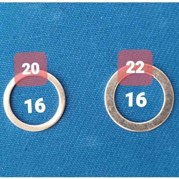 Ring 16mm konversi lubang 20mm / Ring mata potong gerinda