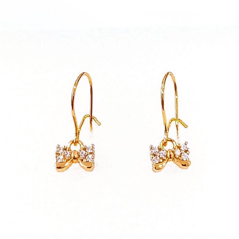 Anting Anak / Dewasa Kristal Ribbon