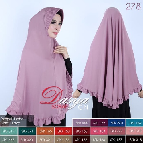 PENGUIN REMPEL BERGO JUMBO PET SYARI DASYA  HIJAB JILBAB KHIMAR KERUDUNG JUMBO JERSEY PREMIUM