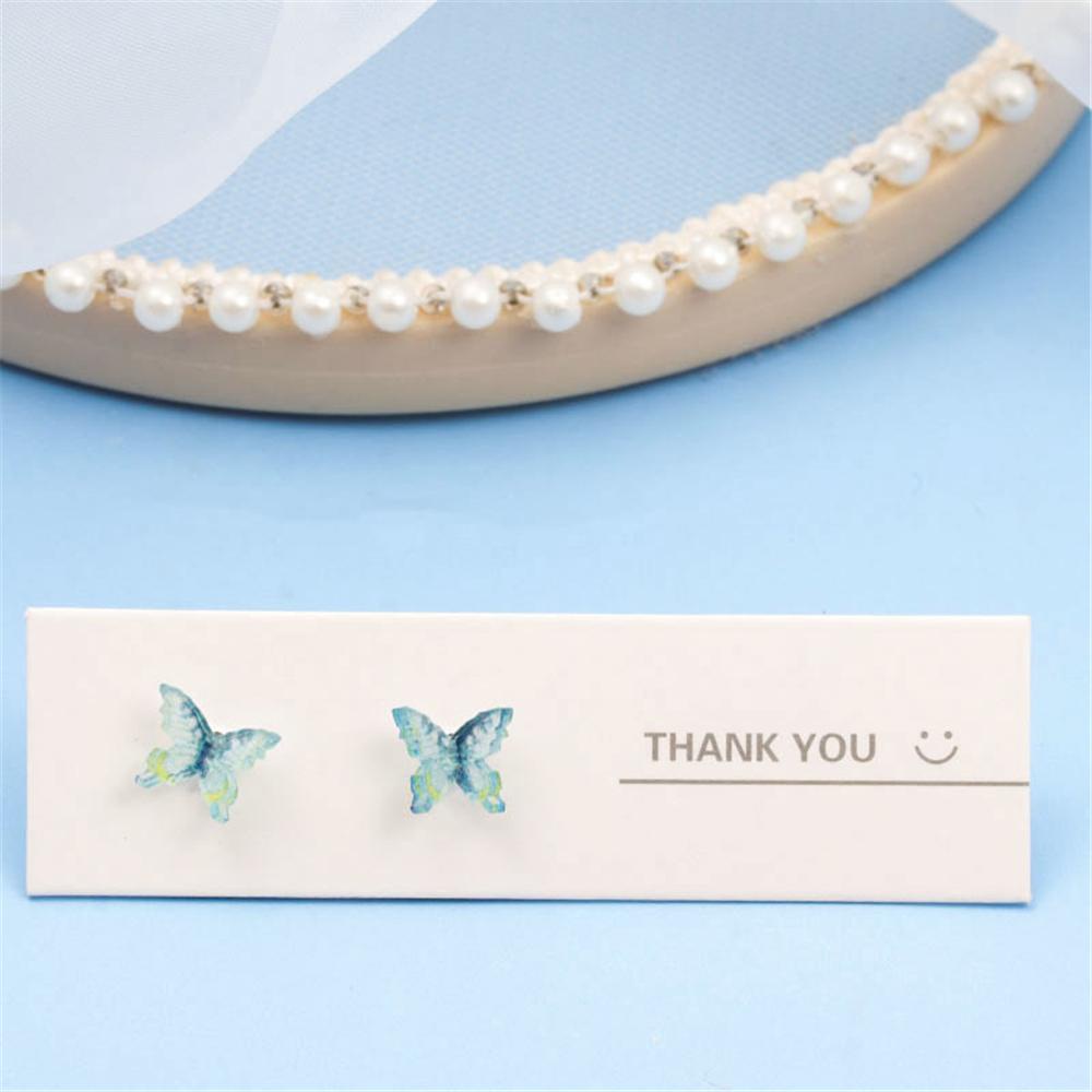 TOP Butterfly Stud Earrings Set Perhiasan Pesta Resin Temperamen Minimalis Shiny Earring