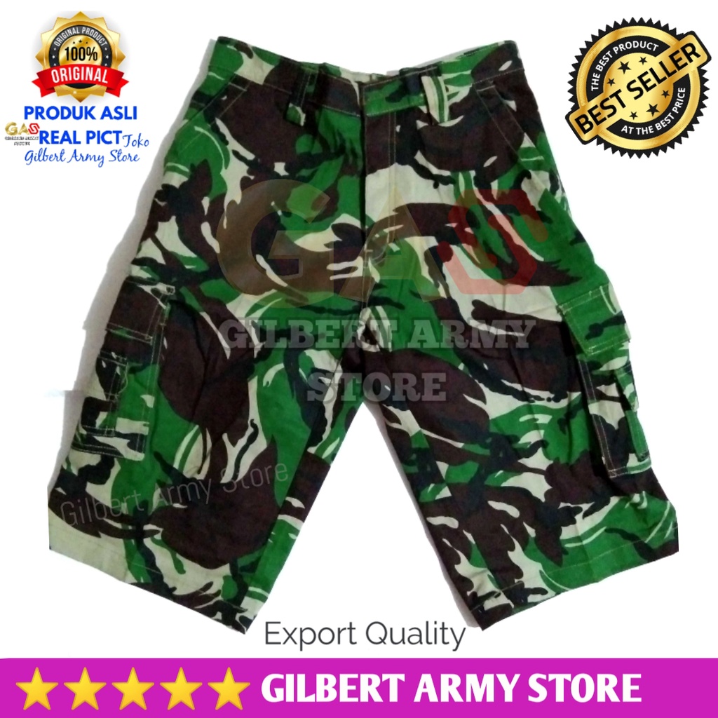 Celana Loreng Target Original Malvinas Tni Cargo Pendek Pria Terbaru GILBERT ARMY STORE size 28-38 Camo Tentara