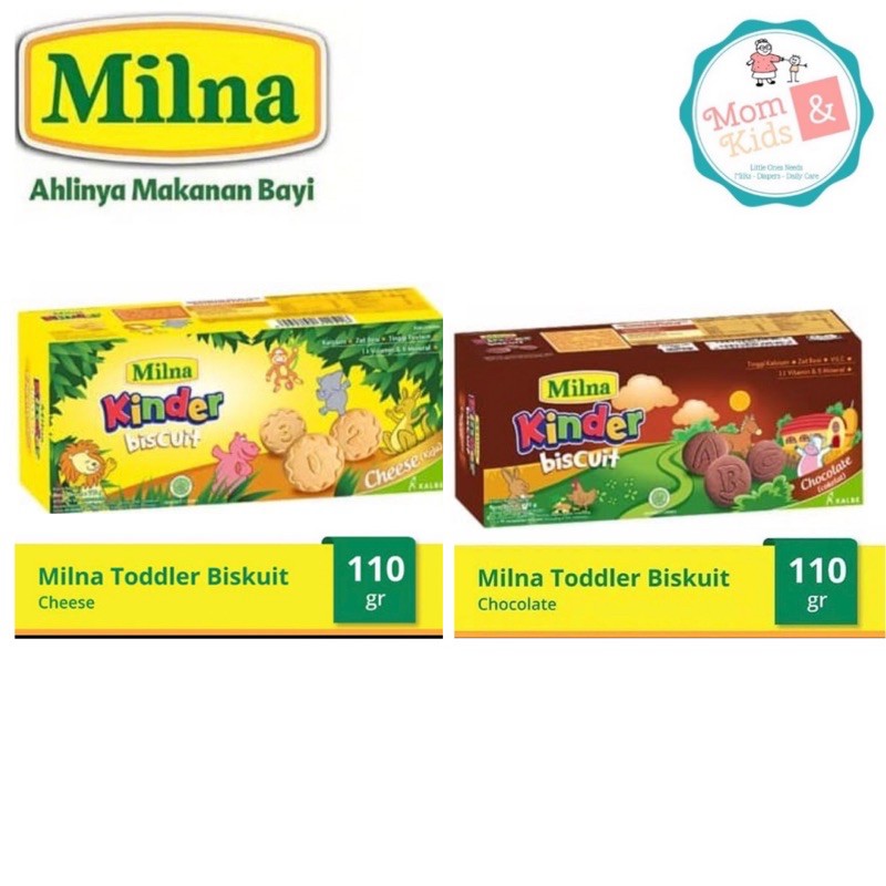 Milna Kinder Biscuit Cheese and Coklat 110 gr / Biskuit Milna Kinder 110 gr