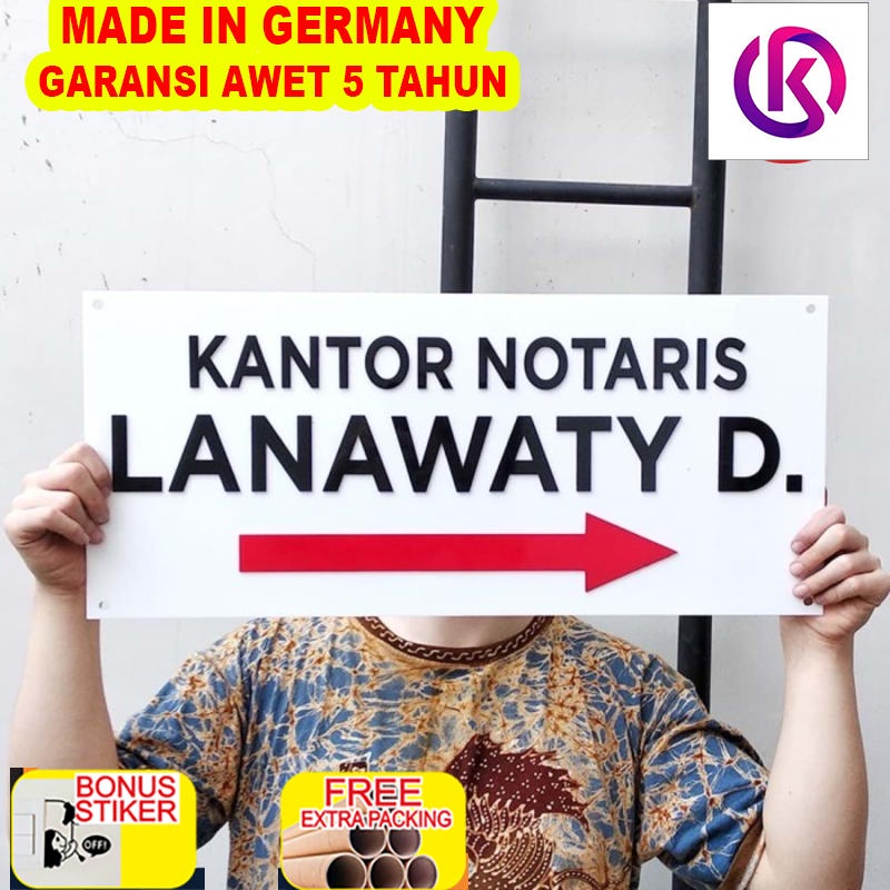 

Terlaris Sign Kantor Acrylic 60x28 | Custom Sign Office