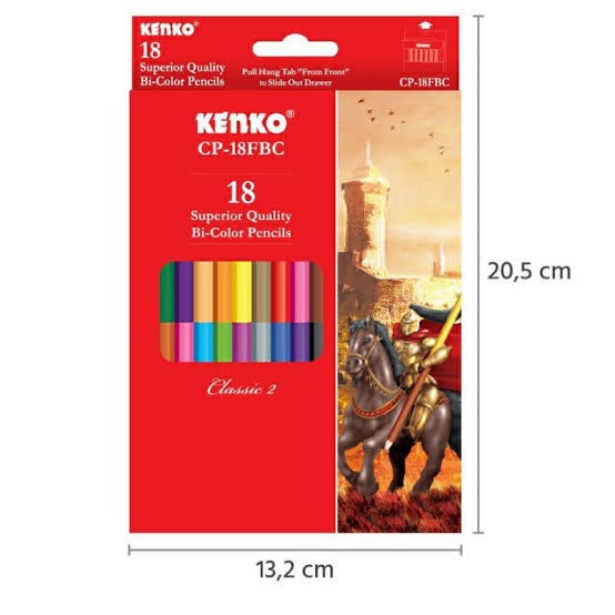 

Nikmati Pensil Warna Bi-Color Kenko 18 Warna / 36 Warna Cp-18Fbc Bergaransi