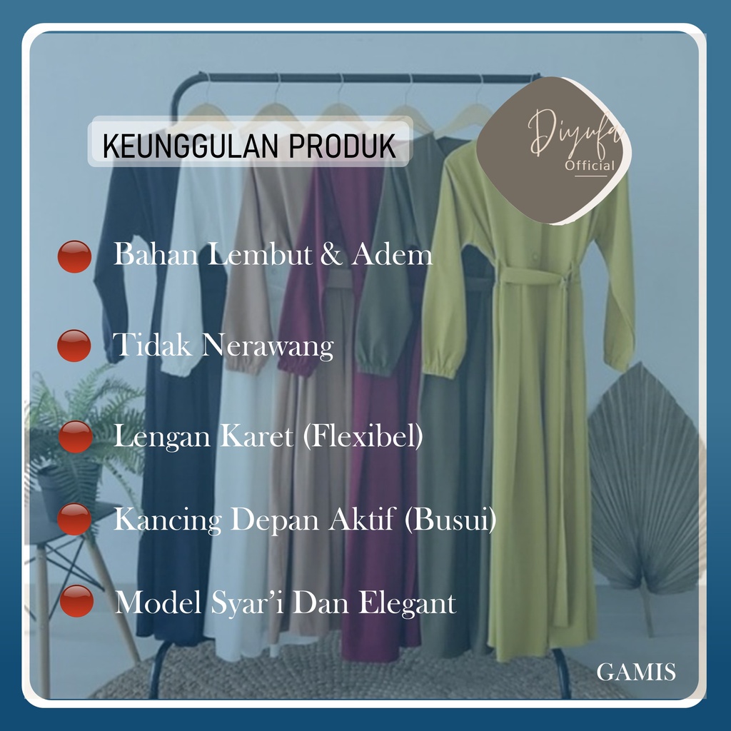 Baju Gamis Wanita Cewek Remaja Terbaru kekinian Alsize / Jumbo Kancing Dada Dress Moscrepe Busui-3