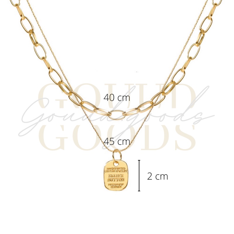Karla Necklace / Kalung Wanita Korea / Aksesoris Wanita / Kalung Rantai / Kalung Aesthetic / Kalung Layer Pendan