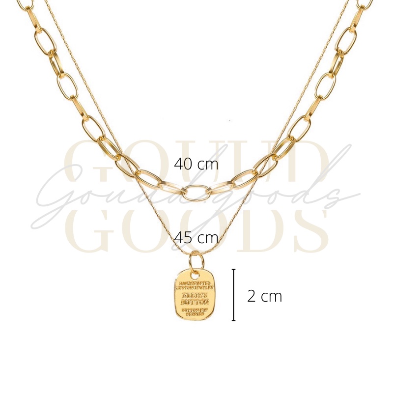 Ariana Necklace / Kalung Wanita Korea / Aksesoris Wanita / Kalung Rantai / Kalung Aesthetic / Kalung Layer