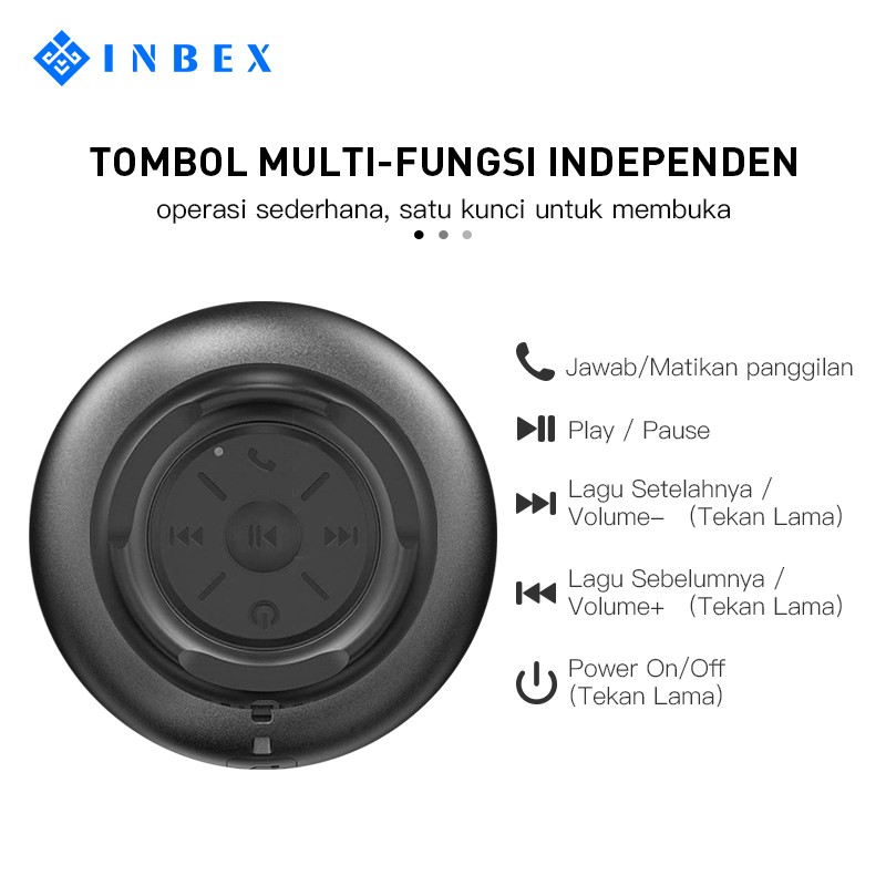 INBEX Mini Bluetooth Speaker/Portable Wireless Speaker with HD Sound/18-Hour Playtime-2