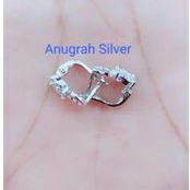 (COD)Anting jepit fashion wanita dewasa bulat mata putih perak asli 925/Silver lapisan emas putih murni!!