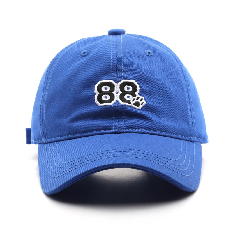HATSAVENUE-204 Topi Baseball Bahan Katun Lembut Bordir 88 Toe Stamp