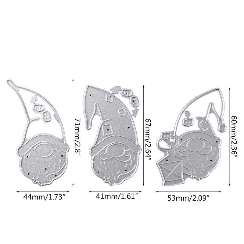 Zzz Cetakan Stensil Cutting Dies Motif Gnome Natal Bahan Metal Untuk Scrapbook / Craft DIY / Kartu