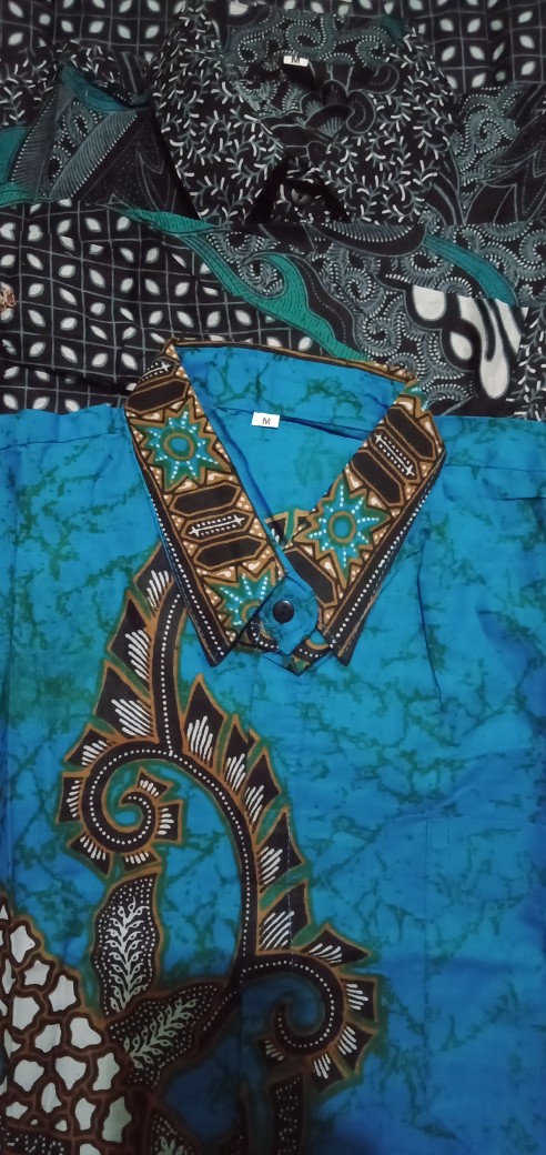 Bswbatik Hrb026 Kenongo Hem Pendek Padi Pekalongan M L Xl Batik Pria Murah Modern Grosir