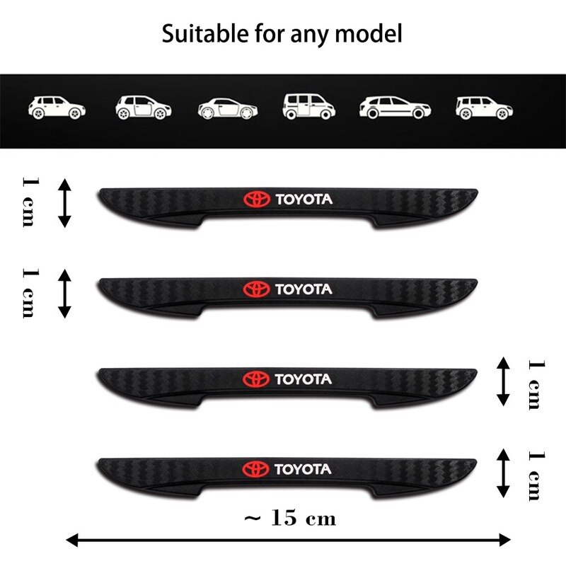 4 Pcs Strip Pelindung Kaca Spion Mobil Toyota Vios Yaris CHR RAV4 Camry Etions