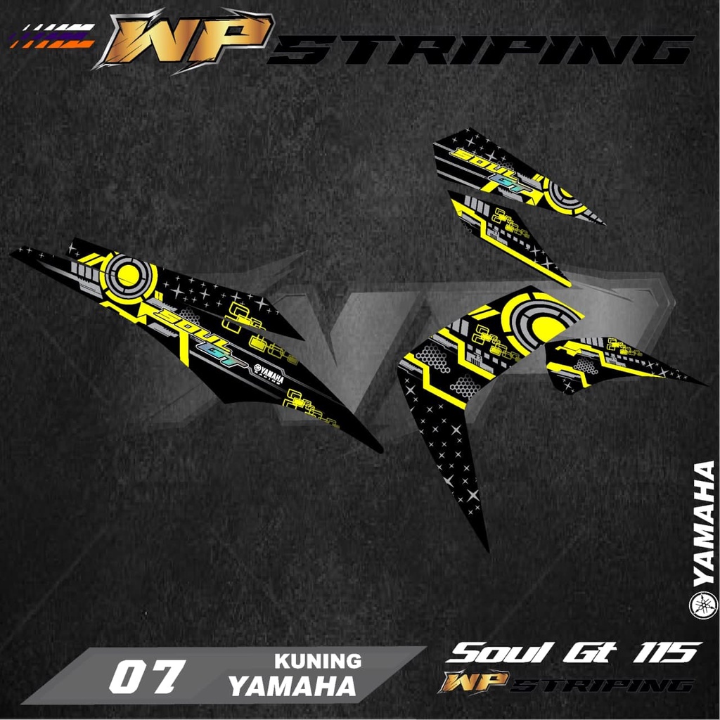 Stiker Striping MIO SOUL GT 115 / Sticker Variasi List Skotlet Motor Yamaha MIO GT SOUL GT 115 / 07