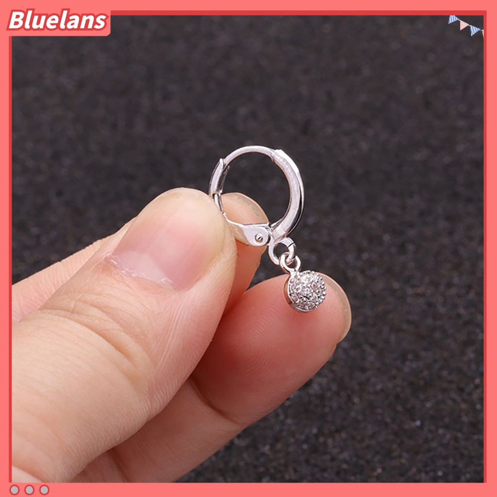 1 Pc Anting Menjuntai Desain Salib Hati Bunga Bahan Cubic Zirconia Untuk Wanita