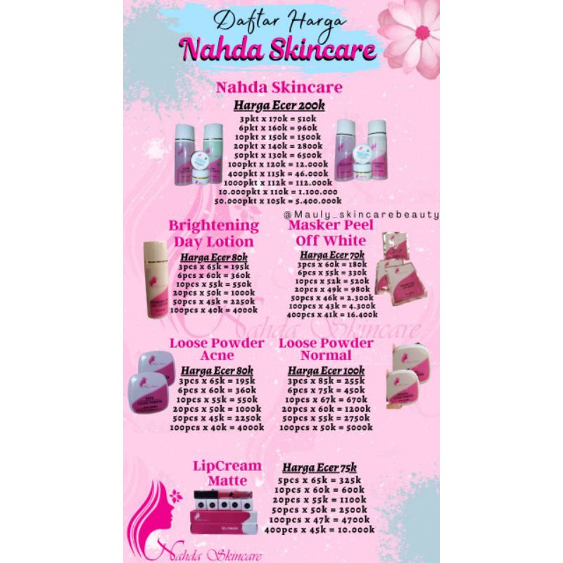 harga nahda skincare