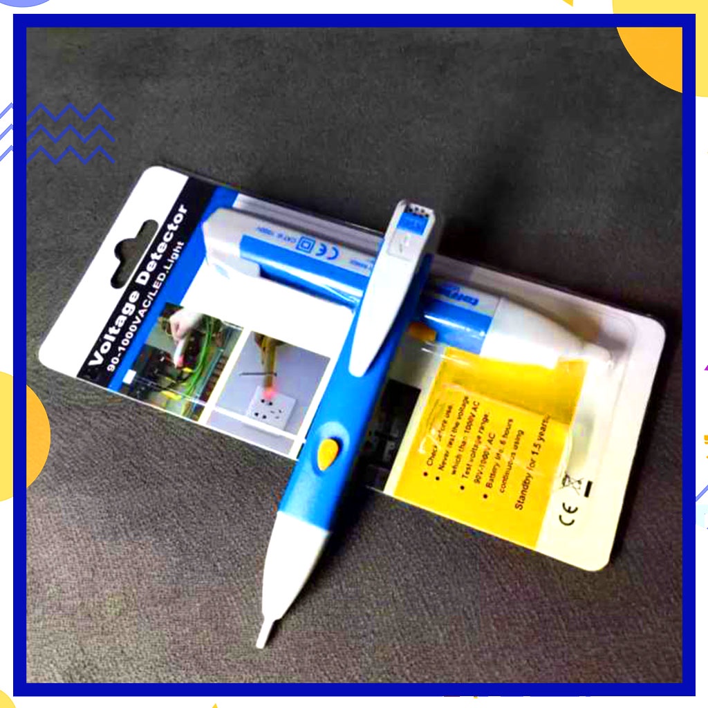 Taspen Alat Cek Pendeteksi Arus Aliran Listrik Ac Tanpa Sentuh Tespen Voltalert Test Pen Non-contact Voltage Sound Alert Detector 90v-1000v