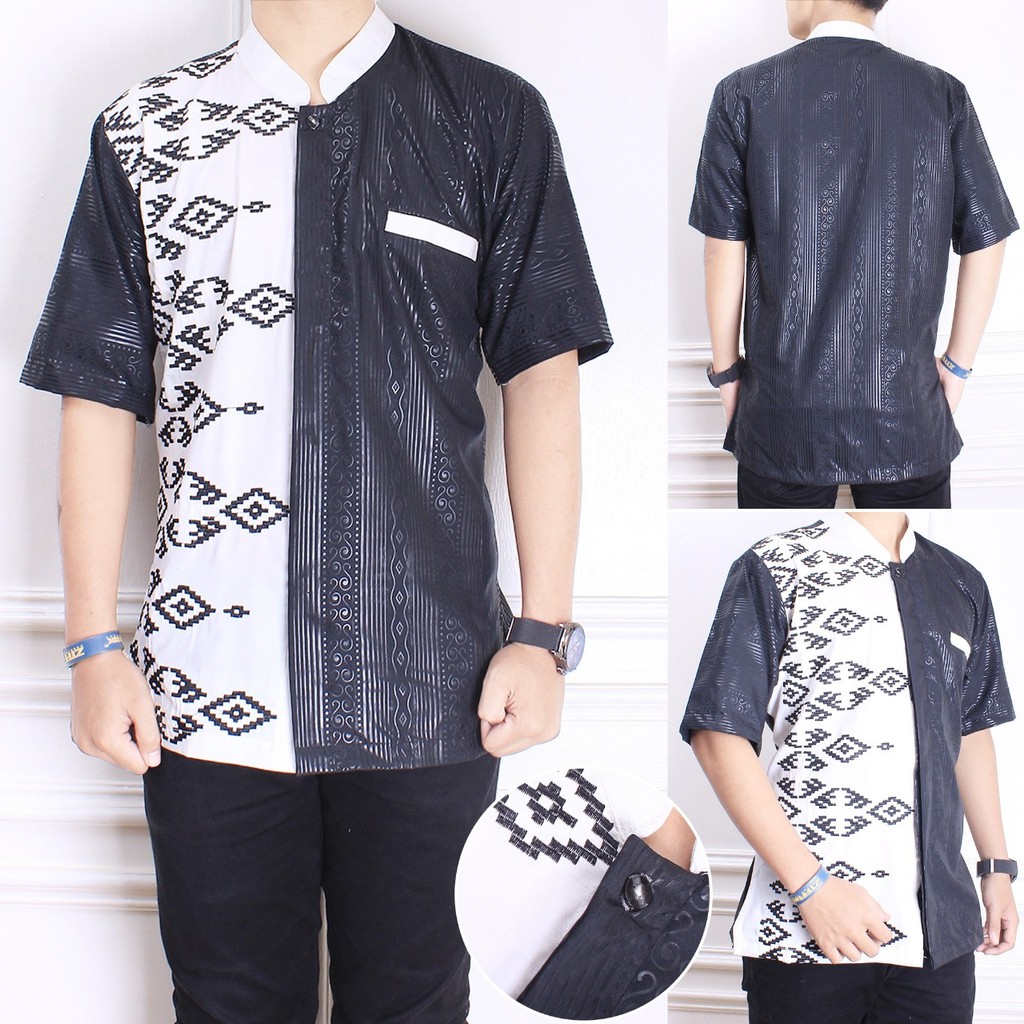 Yoga Baju koko atasan kemeja batik pria jumbo