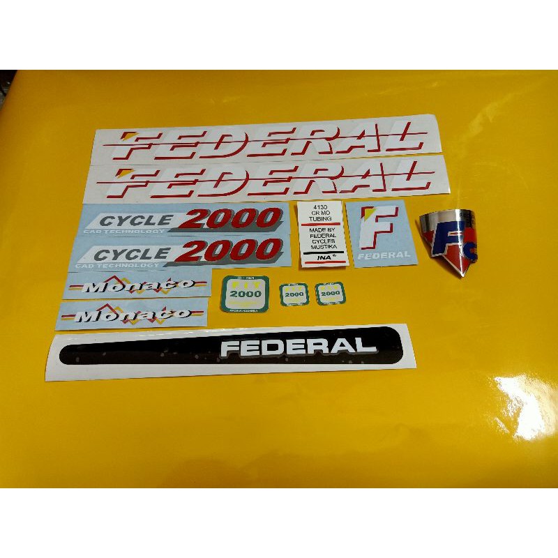 stiker dan emblem federal monaco