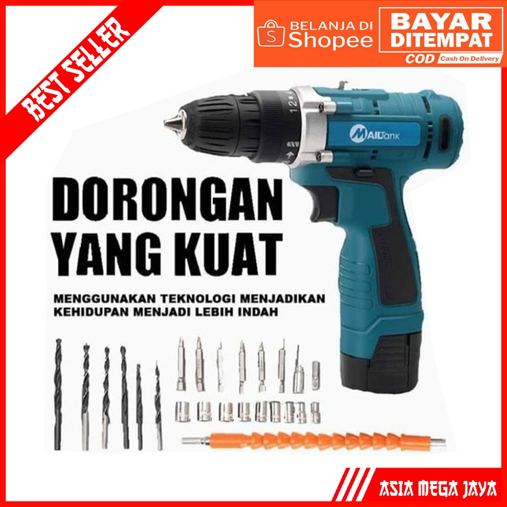 MAILTANK CORDLESS DRILL SH 189 18V - BOR CHARGE MAILTANK 18V 2 BATERAI