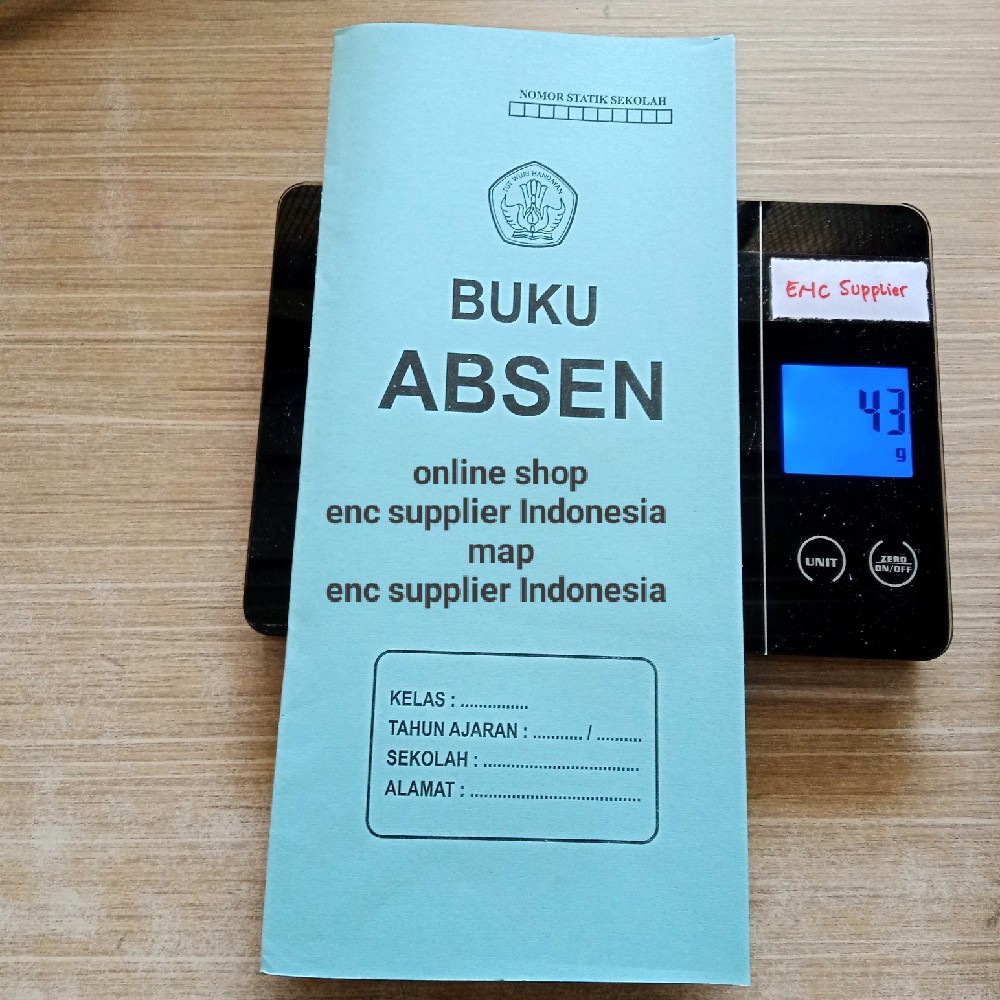 

1 buku absen sekolah 15 lembar absensi ukuran baster per pcs - enc.sup