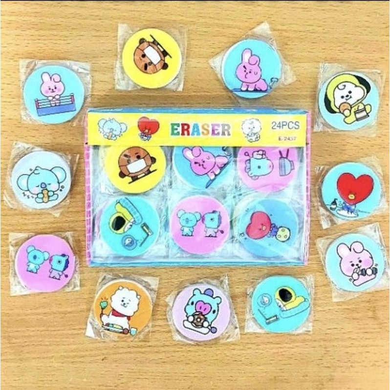 

Penghapus Tulis BTS BT21 dapat 24 pcs