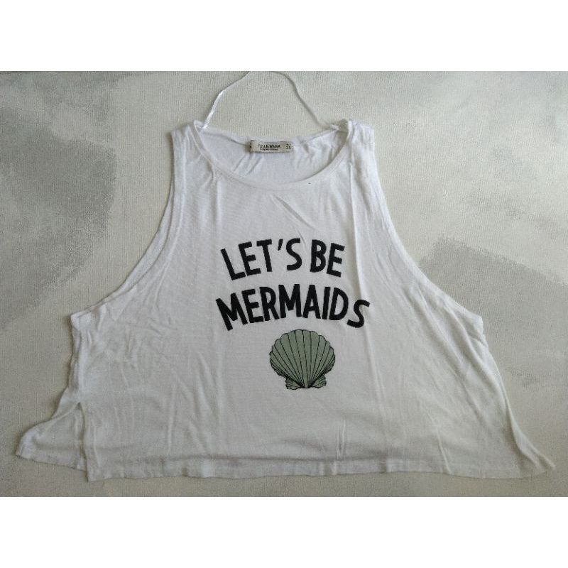 kaos PULL&BEAR putih