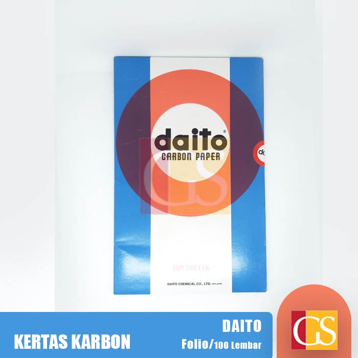 

Kertas Karbon / Carbon Paper Daito Hitam F4 Folio 1 Pak / 100 Lembar