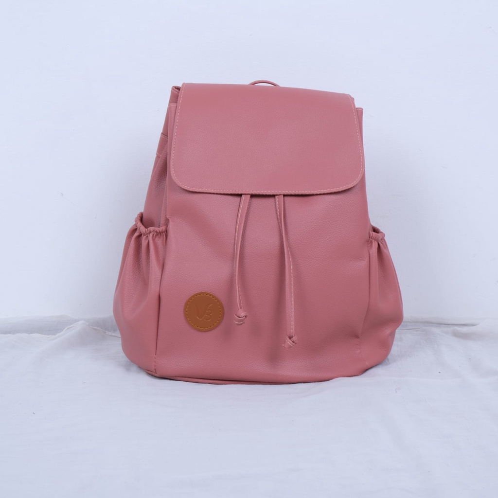 Tas Ransel Wanita - Tas Milea Wanita - Cream, Hitam, Abu, & Pink, Theree braveshop-Hilda Salem