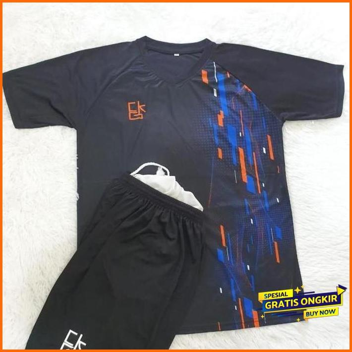 1 set pakaian olahraga pria baju jersey training baju training gym 014