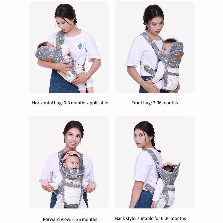 Gendongan Bayi Depan Murah 0-36 bulan Gendongan Baby Lite Carrier SSC Ergonomis M Shape Original Bisa COD Gendongan Newborn Baby Carrier Solid &amp; Motif