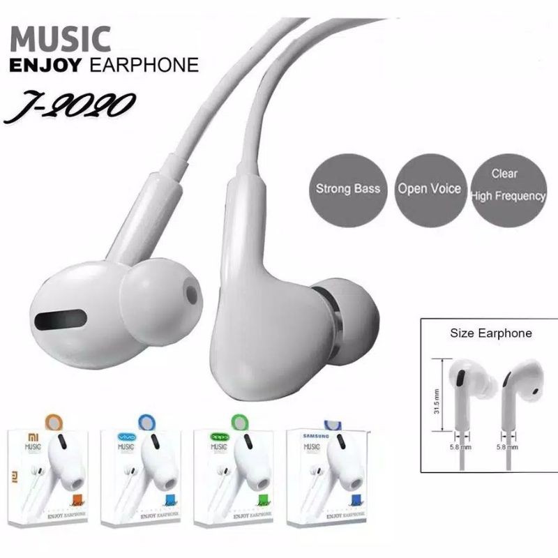 J-2020 Handsfree/Headset Music Bass Enjoy Earphone