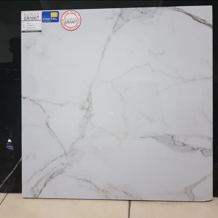 Granit Lantai Glossy Roman dAvenza Carrara Ukuran 60x60