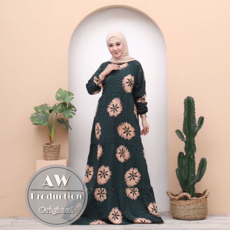 GAMIS RAYON PREMIUM MODEL SUSUN JUMBO LD120 BUSUI HOMEYDRESS MUSLIM KEKINIAN TERMURAH