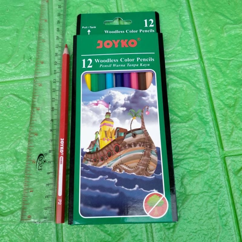 

PENSIL WARNA PANJANG JOYKO 12 WARNA COLOR PENCILS CP-103 GROSIR