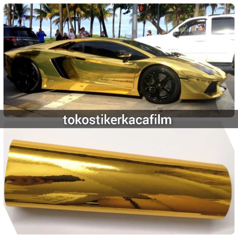 Sticker Stiker Skotlet Body Motor Warna Kuning Emas Gold