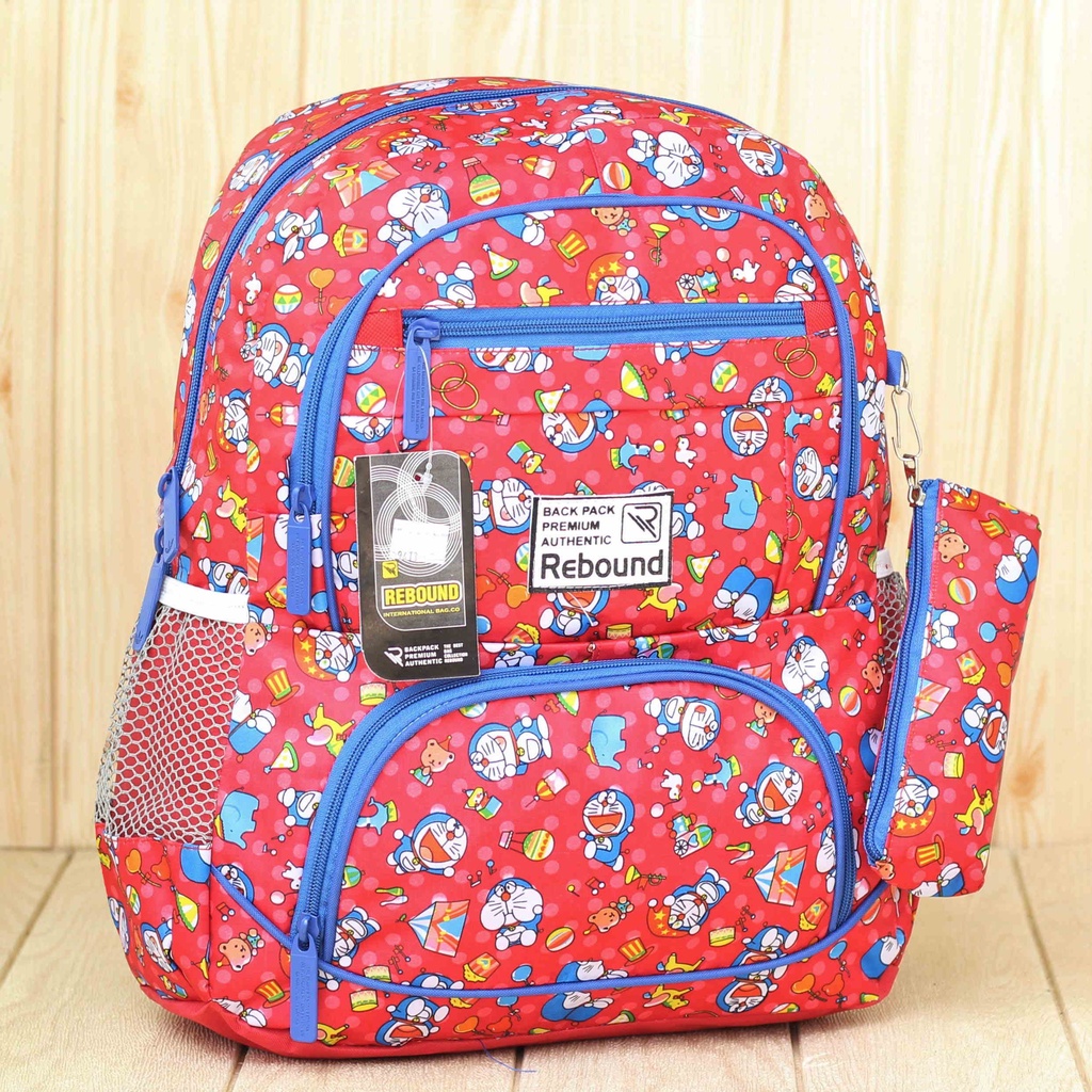 Tas Ransel Anak Laki Laki SD TK PAUD Rebound Doraemon Ransel Backpack Sekolah Kekinian Terbaru Karakter Gambar Kartun Lucu Imut Bagus