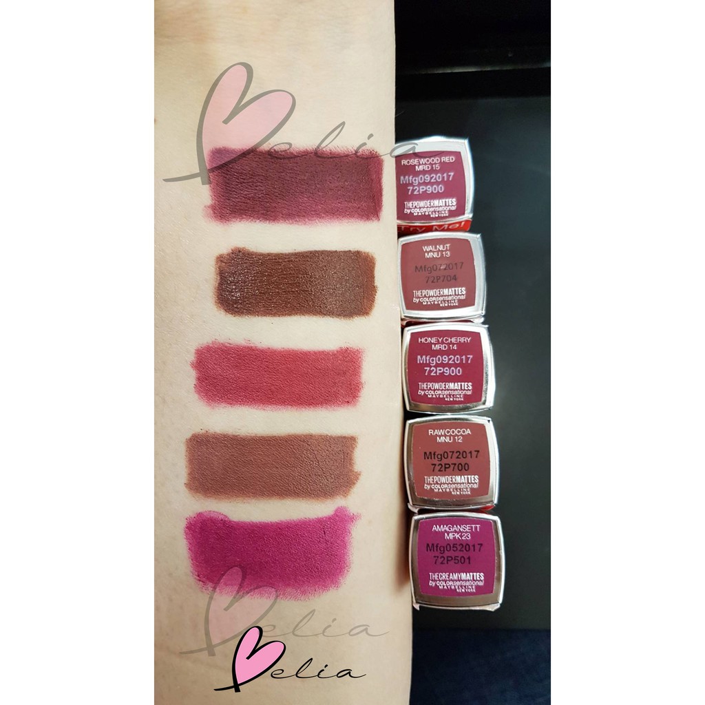 ❤ BELIA ❤ (Part 1) Maybelline Powder Mattes &amp; Creamy Mattes /matte Lipstick ✔️BPOM Ori BIRTHDAY SALE