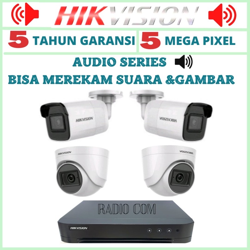 paket cctv hikvision audio series 5mp 2560p turbo hd