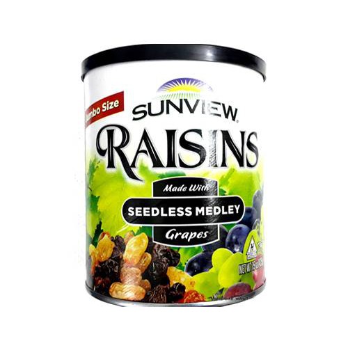 

Sunview Raisins California Black Seedless Grapes Jumbo Size 1.5oz