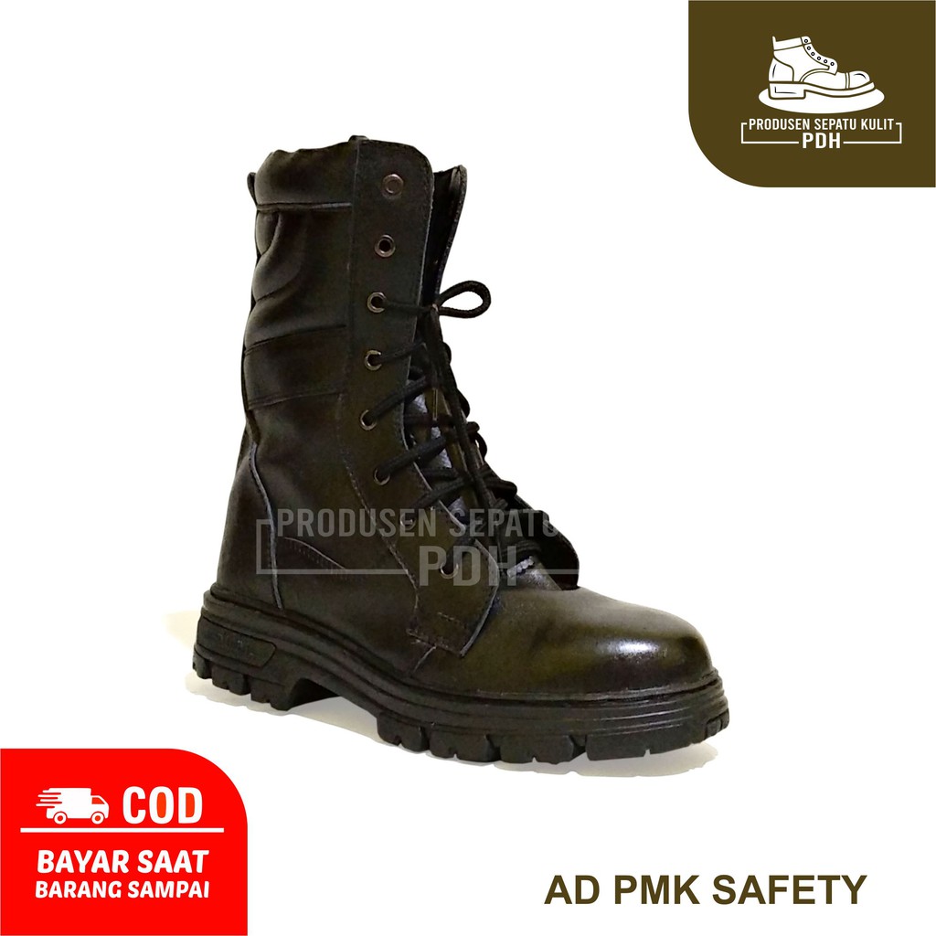 NOTIS - (UK 47 48) SEPATU PDL BIG SIZE / JUMBO PDL SAFETY STANDART TNI / MILITER KULIT PMK UJUNG BESI SEPATU PROYEK SEPTI SEFTY