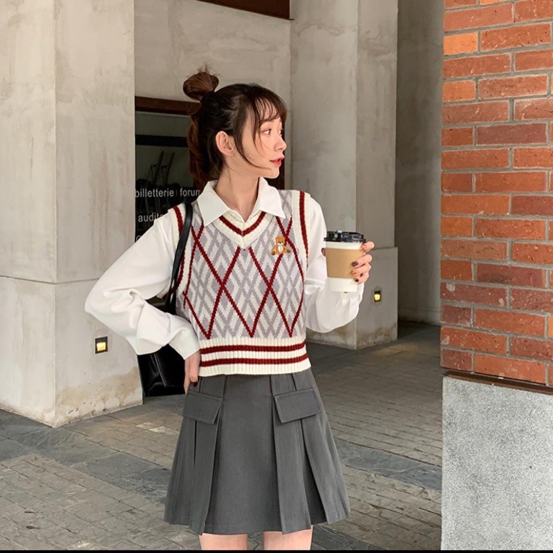 teddy bear vest rompi korea rajut knit Shopee Indonesia teddy bear vest rompi korea rajut knit Shopee Indonesia