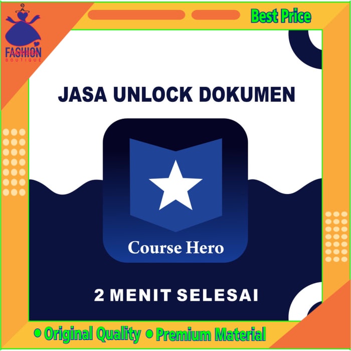 [Carissa] Murah Rp0 Ongkir Course Hero Jawaban Unblur Dokumen Full Premium 2 Menit Selesai Kirim