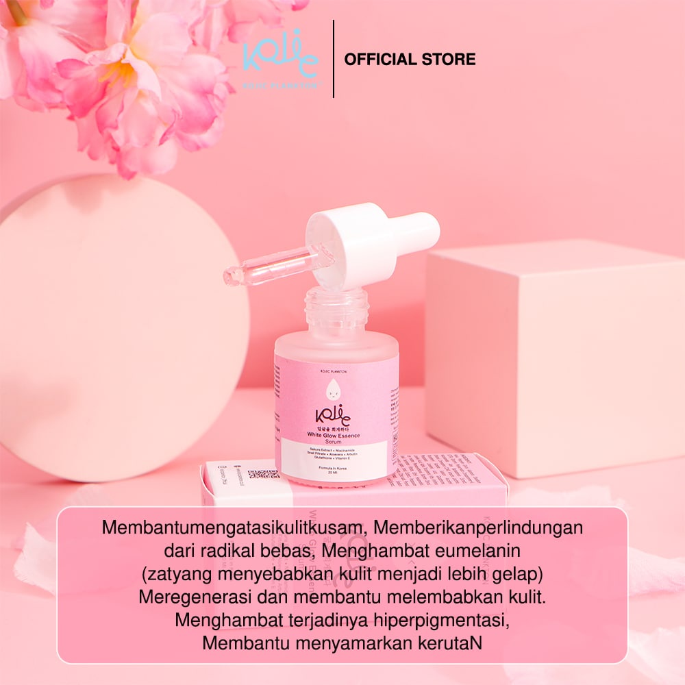 Serum White Glow Essence by Kojic Plankton [BPOM] Mencerahkan dan Memutihkan Wajah