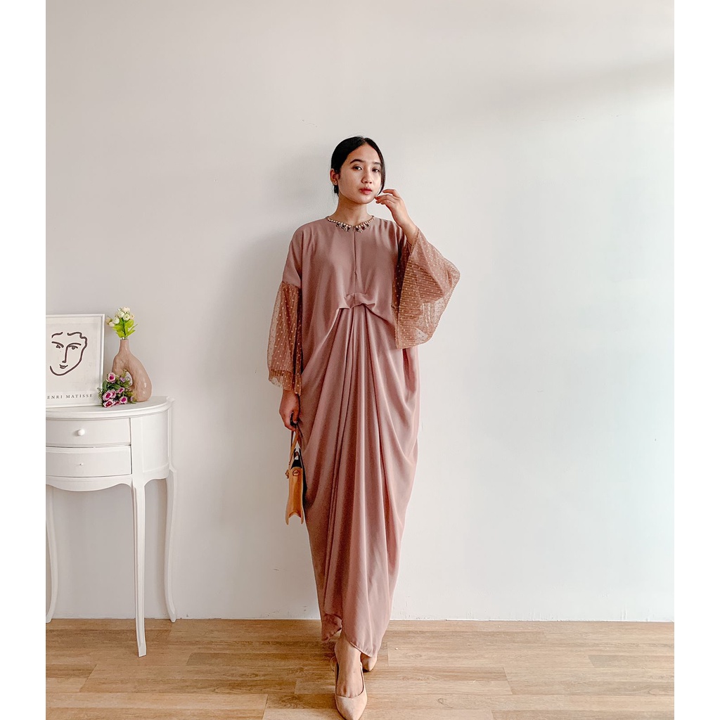 Shabira Tille Kaftan/Kaftan Plisket Jumbo/Kaftan Remaja/Kaftan Maternity/Kaftan Kondangan Pesta