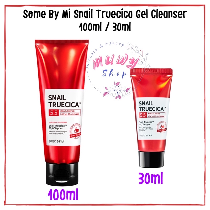 Some By Mi Snail Truecica Miracle Repair Low pH Gel Cleanser 100ml / 30mL