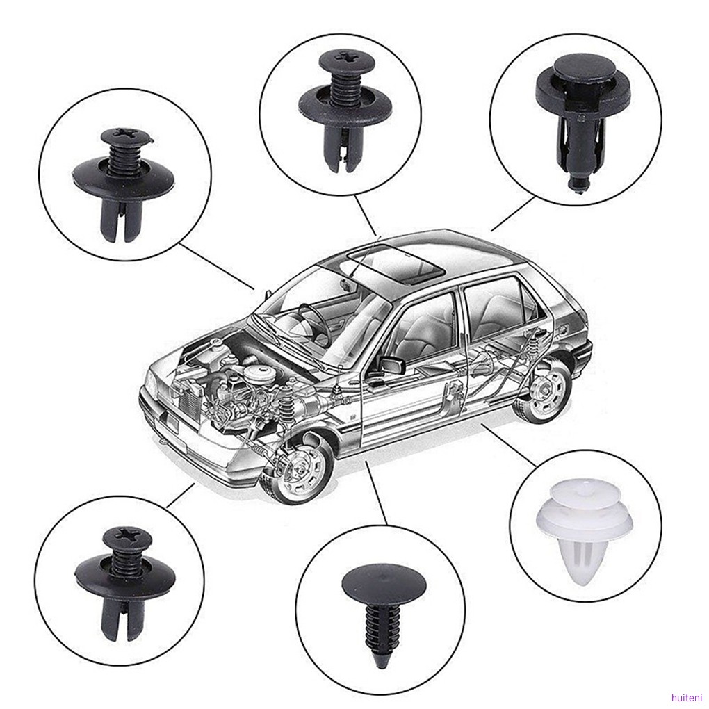 100pcs Klip / Kancing Panel Pintu / Fender / Bumper Untuk Mobil